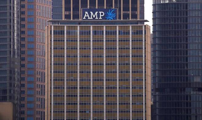 The head office building of AMP Ltd is seen in central Sydney