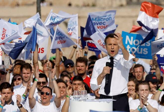 French President Macron, candidate for the re-election, campaigns in Marseille