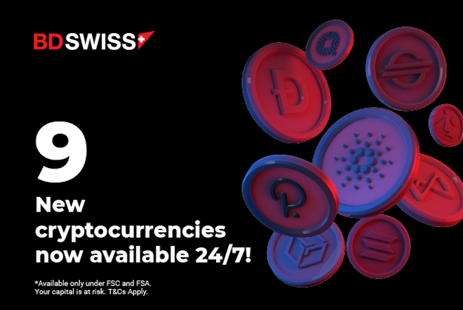 BDSwiss Expands Its Cryptocurrency Offering with 9 New CFDs