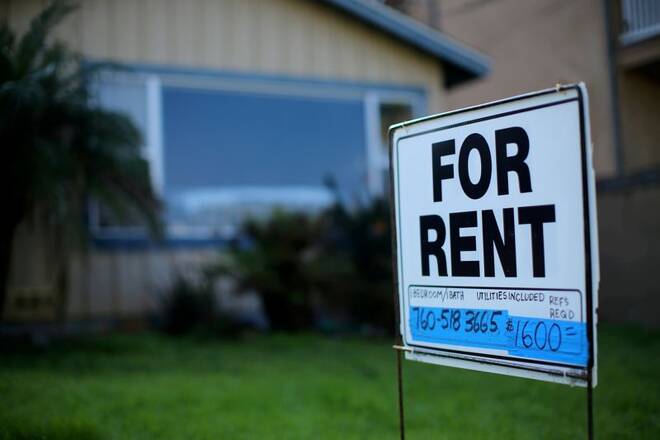 A "For Rent" sign outside a residential home in Carlsbad