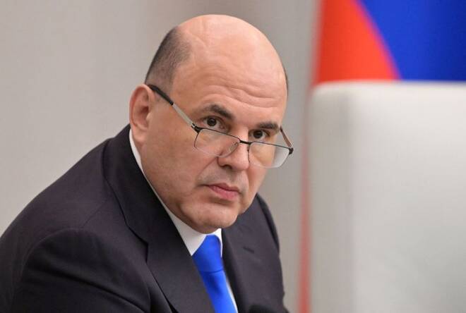 Russian PM Mishustin attends a session of the State Duma in Moscow