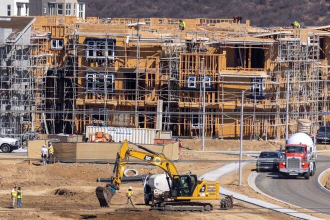 Construction continues on a large multi-unit housing development in San Diego