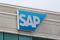 The logo of SAP is seen on their offices in Reston, Virginia