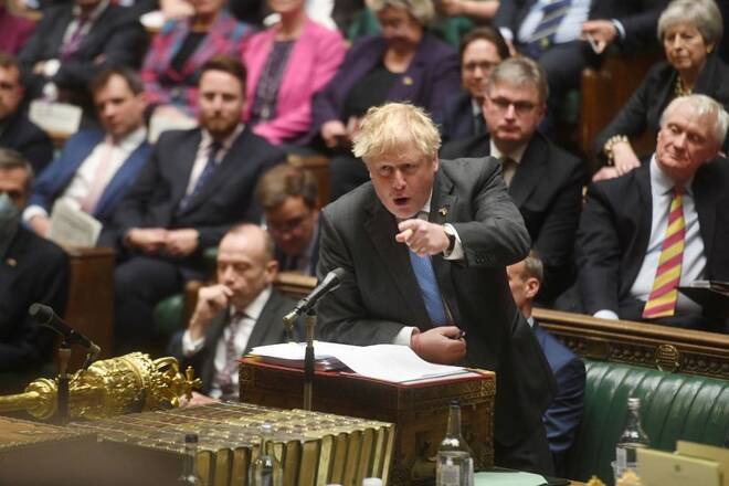 British PM Johnson takes questions in parliament, London