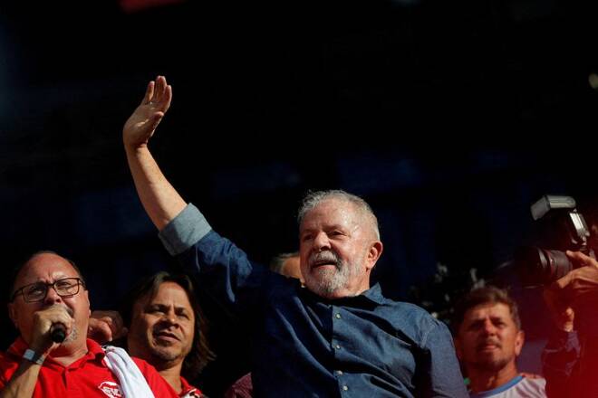 Brazil's former President Lula takes part in celebrating Workers Day, in Sao Paulo