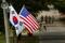 American and South Korean flags at Yongin South Korea