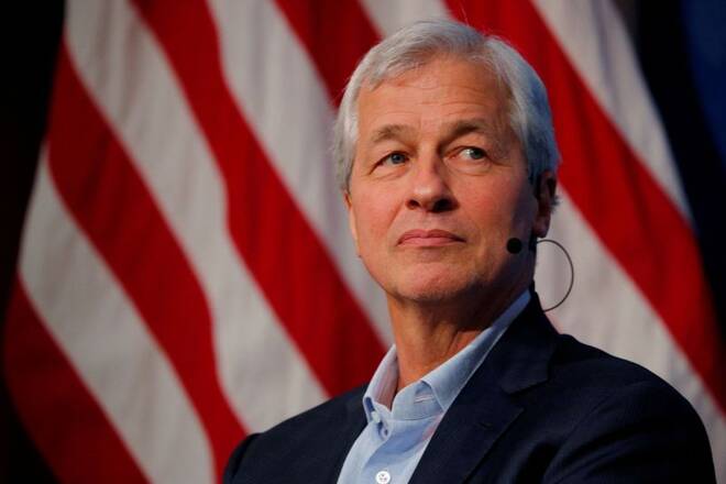 Dimon, CEO of JPMorgan Chase, takes part in a panel discussion about investing in Detroit at the Kennedy School of Government at Harvard University in Cambridge