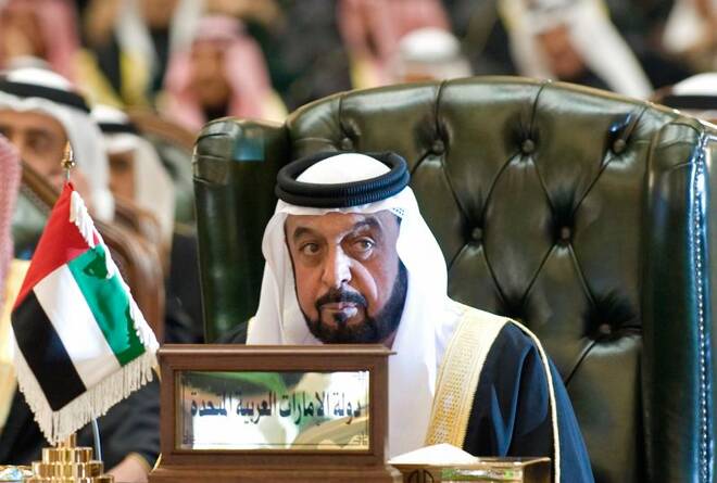 United Arab Emirates' President Sheikh Khalifa bin Zayed al-Nahyan attends the opening session of the thirteenth Gulf Cooperation Council (GCC) Summit at Bayan Palace in Kuwait City