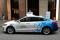 Argo Ai self driving prototype vehicle is seen outside a Ford and Volkswagen joint news conference in New York City