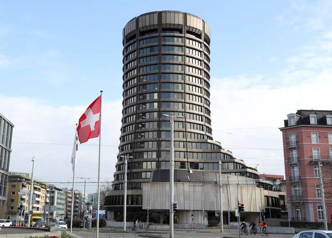 FILE PHOTO - The tower of the Bank for International Settlements is seen in Basel
