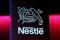 A logo is pictured during the 152nd Annual General Meeting of Nestle in Lausanne