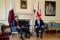British PM Johnson meets the Emir of Qatar Al Thani at Downing Street