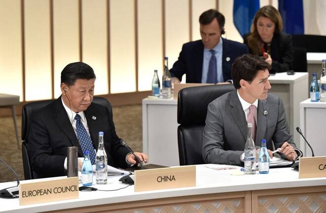 China's President Xi and Canada's Prime Minister Trudeau attend the G20 Summit in Osaka