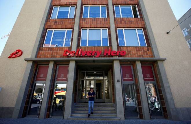 The Delivery Hero headquarters is pictured in Berlin