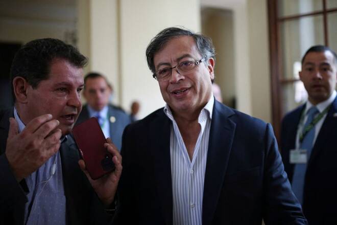 Colombian left-wing presidential candidate Petro attends the Congress, in Bogota