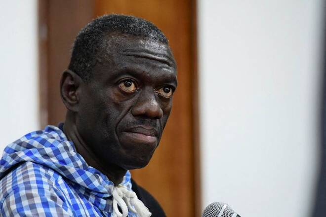 Veteran Ugandan opposition leader Kizza Besigye is charged with inciting violence during a protest, in Kampala