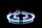 Flames from a gas burner on a cooker are seen in this illustration photo taken in a private home in Nice
