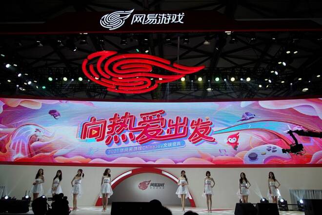 The logo of internet technology company Netease is seen at the China Digital Entertainment Expo and Conference, also known as ChinaJoy, in Shanghai