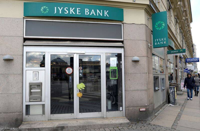 Logo of Danish finance institute Jyske Bank in Copenhagen