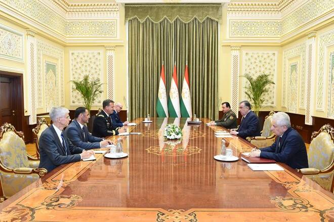 Tajik President Rakhmon and Commander of U.S. Central Command General Kurilla hold talks in Dushanbe