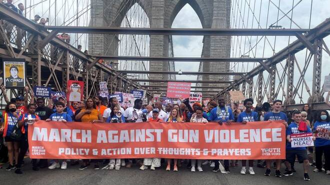 "March for Our Lives", rally against gun violence in New York City