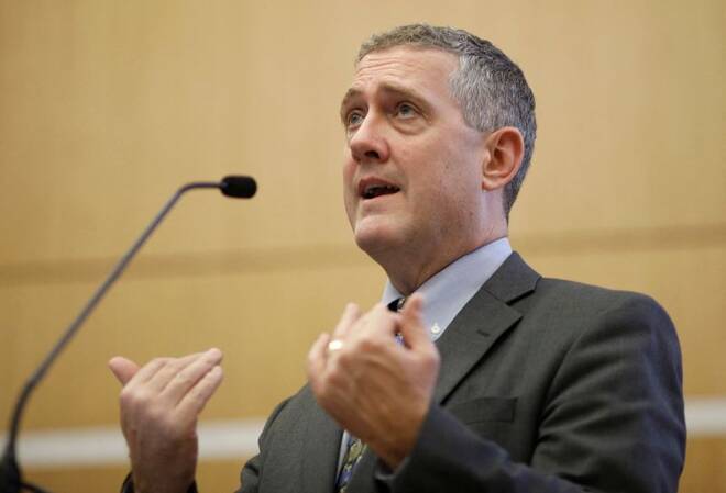 St. Louis Federal Reserve Bank President James Bullard speaks at a public lecture in Singapore