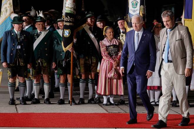 U.S. President Biden arrives for a G7 summit