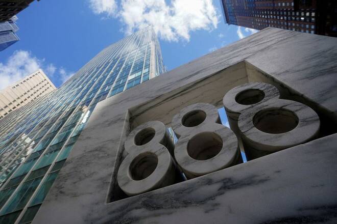 888 7th Ave, a building that reportedly houses Archegos Capital is pictured in New York City
