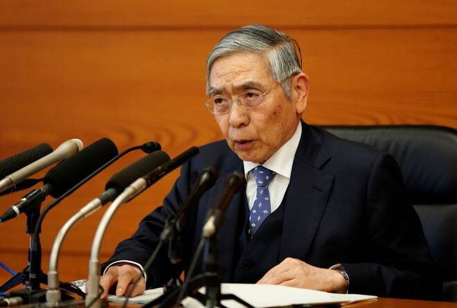 Bank of Japan Governor Haruhiko Kuroda speaks at a news conference in Tokyo