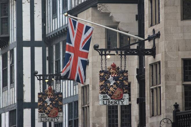 UK flag hanging on wall