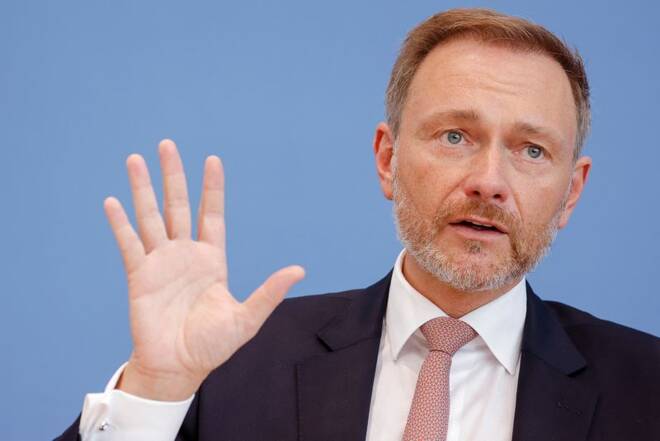 German Finance Minister Christian Lindner presents 2023 to 2026 budget, in Berlin