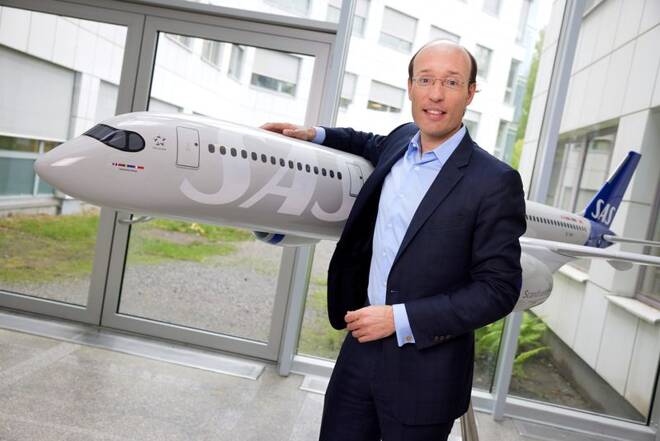 SAS CEO Anko van der Werff poses during an interview, in Stockholm