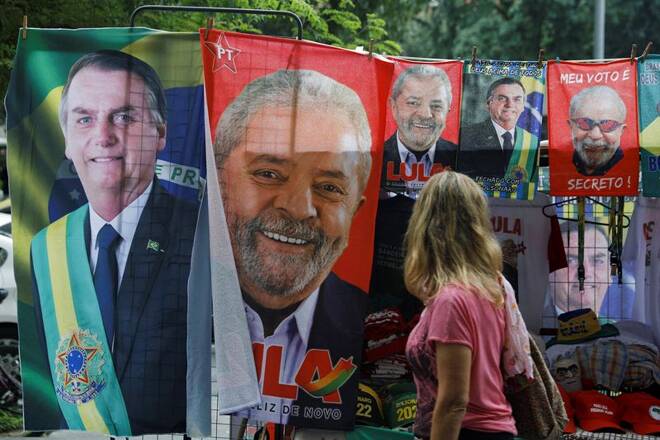 Presidential campaign materials displayed in Rio de Janeiro