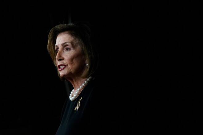 U.S. House Speaker Nancy Pelosi (D-CA) holds her weekly news conference with reporters on Capitol Hill in Washington