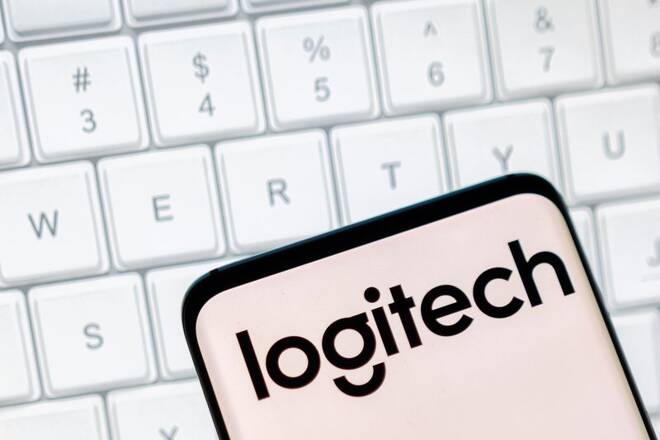 Illustration shows Logitech logo