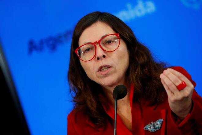 Argentina's new Economy Minister Silvina Batakis holds a news conference in Buenos Aires