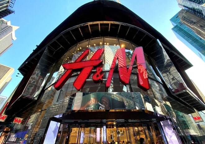 The H&M clothing store n Times Square in Manhattan, New York