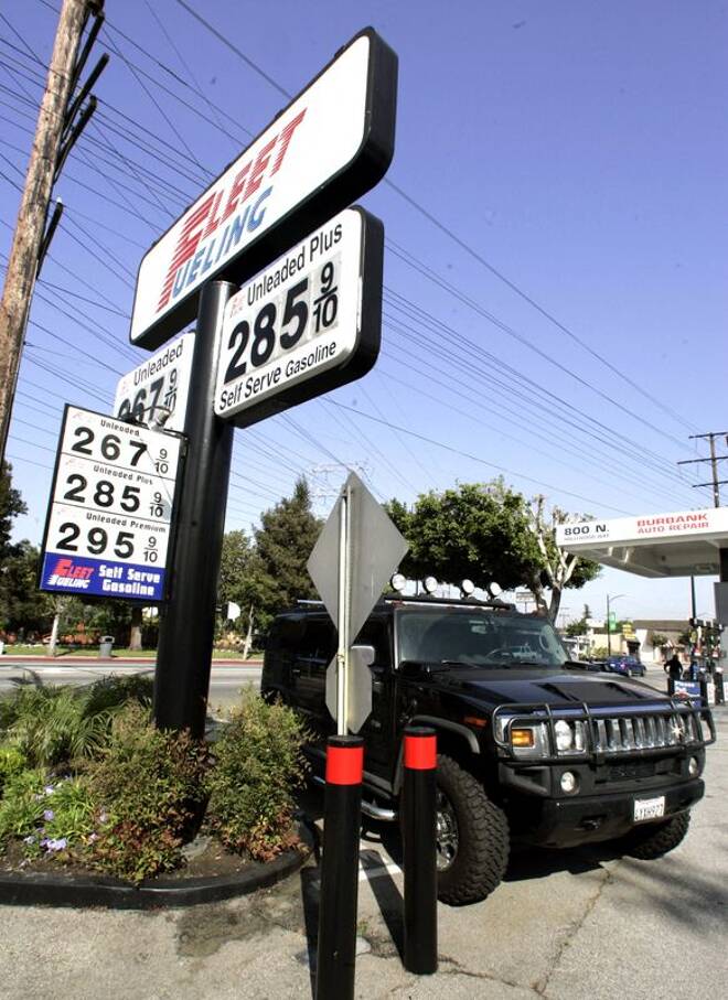 Gasoline prices in Burbank California reach $2.95 per gallon.