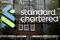The Standard Chartered bank logo is seen at its headquarters in London