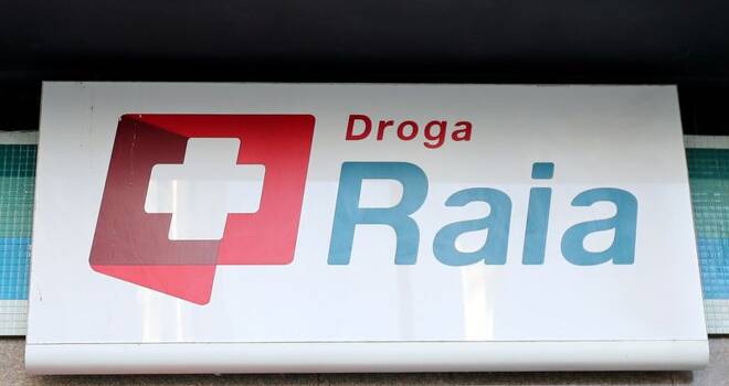 A logo of the Raia drugstore is seen in Rio de Janeiro