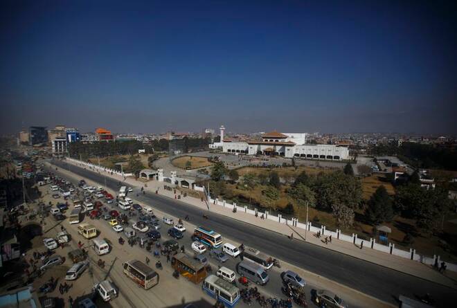 A general view of the Nepalese Parliament is pictured during the Prime Ministerial election in Kathmandu