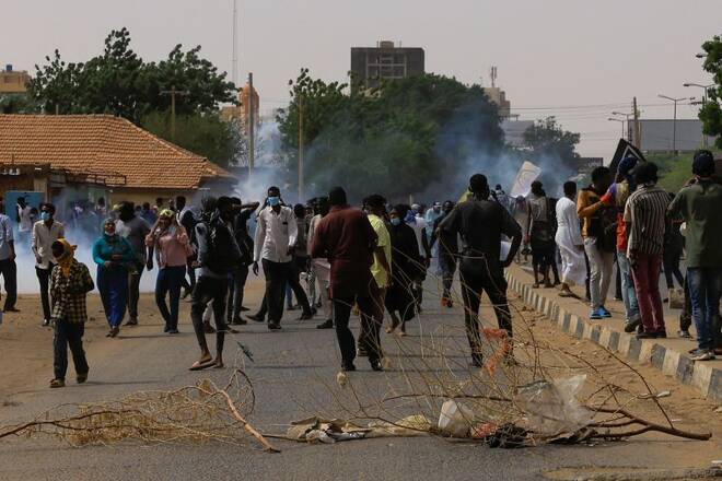 Protest against military rule following the last coup, in Khartoum
