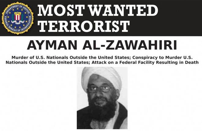 Al Qaeda leader Ayman al-Zawahiri appears in an undated FBI Most Wanted poster