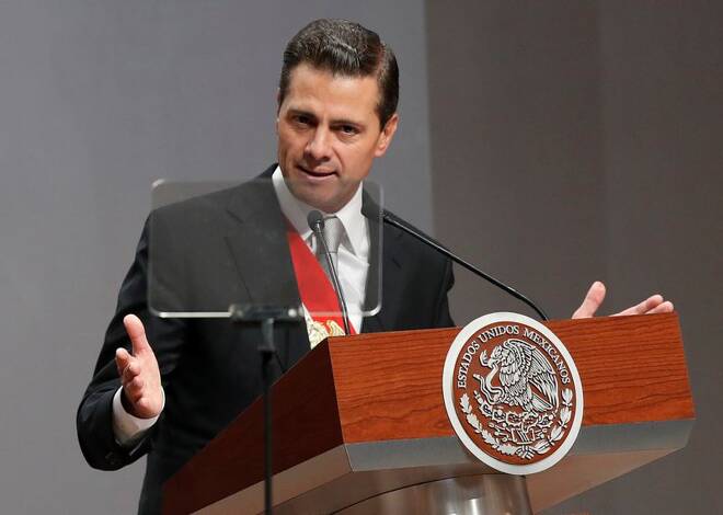 Enrique Pena Nieto delivers his sixth and last State of the Union address at the National Palace in Mexico City