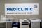 The Mediclinic logo is seen in Dubai