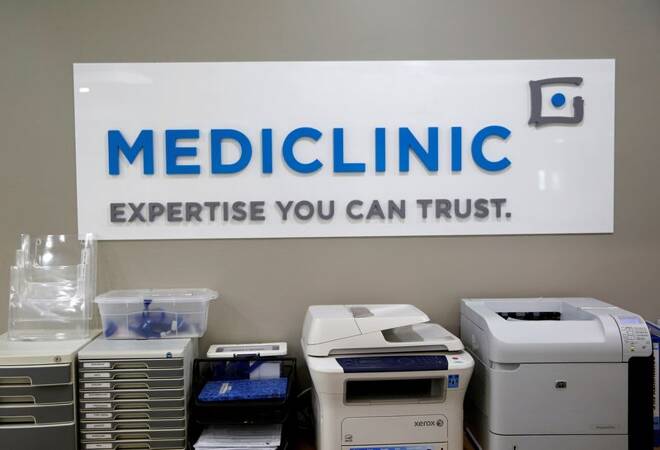 The Mediclinic logo is seen in Dubai