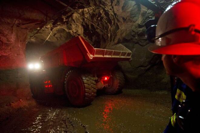 A truck at the Chibuluma copper mine