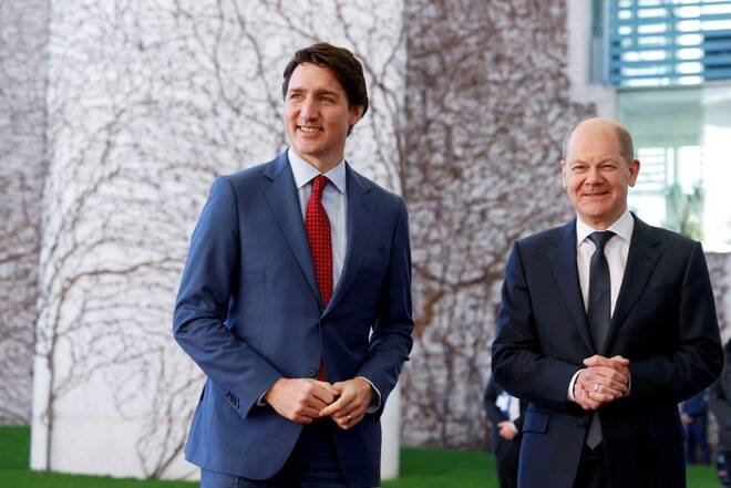 German Chancellor Scholz receives Canadian PM Trudeau in Berlin