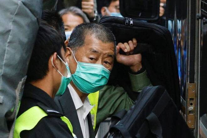 Media tycoon Jimmy Lai leaves the Court of Final Appeal, in Hong Kong