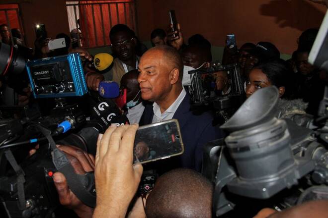 Adalberto Costa Junior, leader of Angola's main opposition party UNITA after casting his vote in Luanda, Angola
